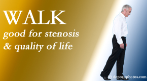 Rosenberg Wellness Center encourages walking and guideline-recommended non-drug therapy for spinal stenosis, decrease of its pain, and improvement in walking.