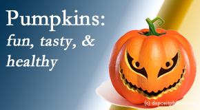 Rosenberg Wellness Center appreciates the pumpkin for its decorative and nutritional benefits especially the anti-inflammatory and antioxidant!