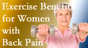 Rosenberg Wellness Center shares recent research about how beneficial exercise is, especially for older women with back pain. 