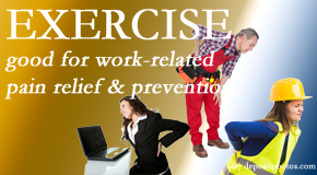 Rosenberg Wellness Center offers gentle treatment to reduce work-related pain and advice for preventing it. 