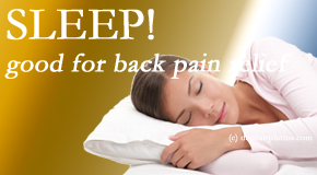 Rosenberg Wellness Center presents research that says good sleep helps keep back pain at bay. 