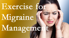 Rosenberg Wellness Center incorporates exercise into the chiropractic treatment plan for migraine relief.