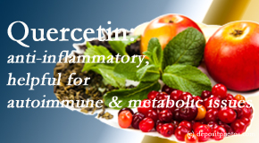 Rosenberg Wellness Center describes the benefits of quercetin for autoimmune, metabolic, and inflammatory diseases. 