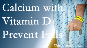 Calcium and vitamin D supplementation may be recommended to New York City chiropractic patients who are at risk of falling.