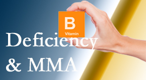 Rosenberg Wellness Center points out B vitamin deficiencies and MMA levels may affect the brain and nervous system functions. 