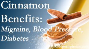 Rosenberg Wellness Center presents research on the benefits of cinnamon for migraine, diabetes and blood pressure.