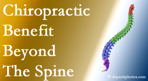 Rosenberg Wellness Center chiropractic care benefits more than the spine particularly when the thoracic spine is treated!