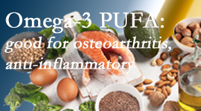 Rosenberg Wellness Center treats pain – back pain, neck pain, extremity pain – often affiliated with the degenerative processes associated with osteoarthritis for which fatty oils – omega 3 PUFAs – help. 