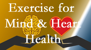 A healthy heart helps maintain a healthy mind, so Rosenberg Wellness Center encourages exercise.