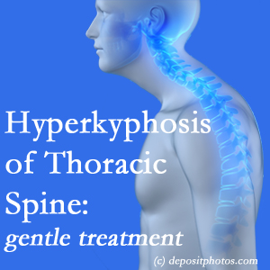 1 The New York City chiropractic care of hyperkyphotic curves in the [thoracic spine in older people responds nicely to gentle chiropractic distraction care. 