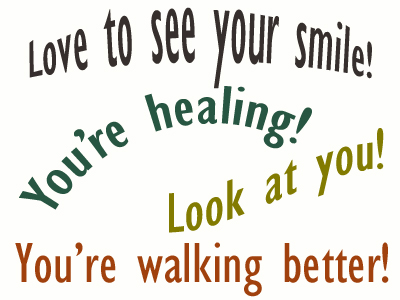 Use positive words to support your New York City loved one as he/she gets chiropractic care for relief.